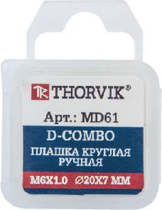 MD142 Плашка D-COMBO круглая ручная М14х2.0, HSS, Ф38х14 мм Thorvik