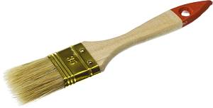 ЗУБР УНИВЕРСАЛ, 38 мм, 1.5″, светлая натуральная щетина деревянная ручка, плоская кисть (01099-038)