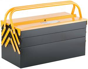 Ящик для инструмента металлический с 4-мя раздвижными отделениями 420х200х200 мм FIT