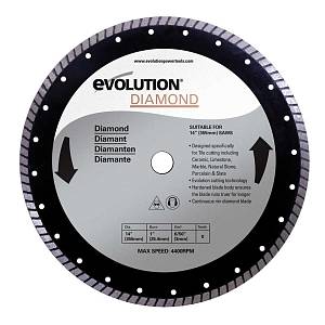 Диск алмазный RAGEBLADE355DIAMOND 355х25,4х2 для резки кирпича, бетона. EVOLUTION